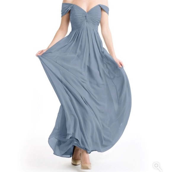 Azazie Dresses & Skirts - Azazie Kaitlynn Bridesmaid Dress- Dusty Blue